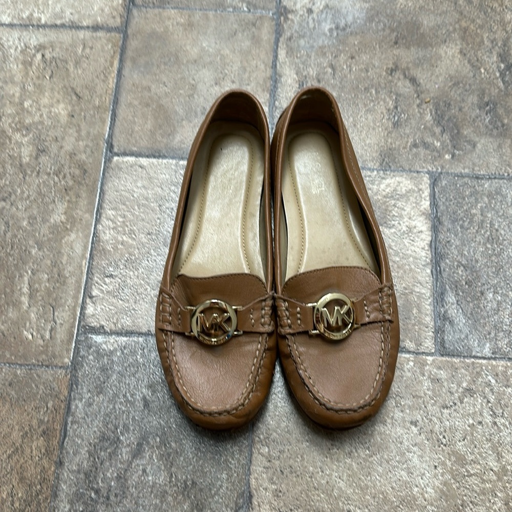 Michael Kors Brown Leather Moccasin Loafers - Women's